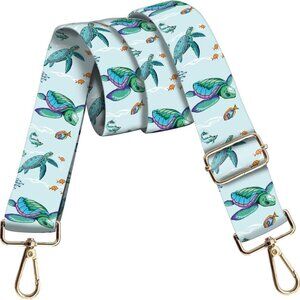 Blue Sea Turtles Adjustable Wide Purse Strap for Women and Teens